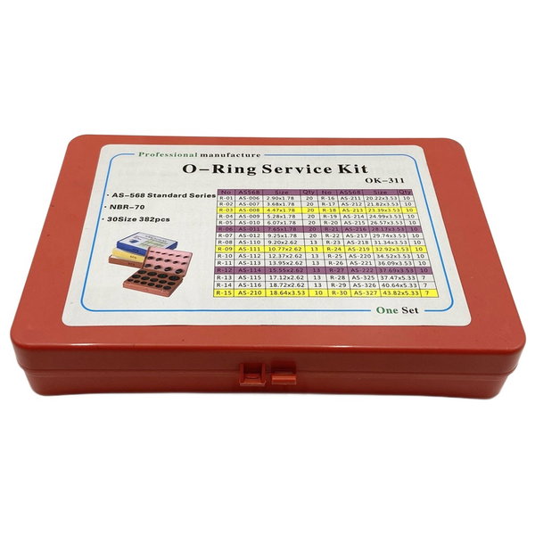 Zestaw oringów O-Ring Service Kit calowych NBR-70 382 szt.