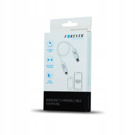 Kabel lightning - micro USB typ B Forever 0,25 metr OTG biały