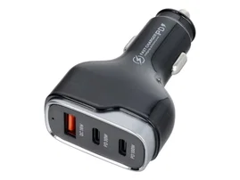 Ładowarka samochodowa USB A + 2 x Typ C PD QC3.0 3A 138W CC53-2C1A czarna