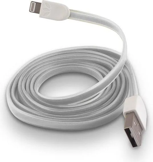 Kabel USB Forever USB-A - Płaski Biały -1 mb.
