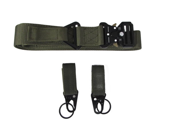 Pasek taktyczny Military Camp z metalowym zapięciem regulowany+uchwyt