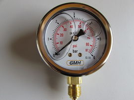 Manometr D63 0-6 bar przyłącze dolne 1/4" BSP