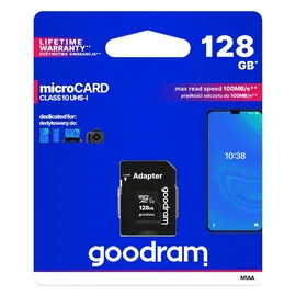 KARTA PAMIĘCI 128GB microSD Goodram + adapter