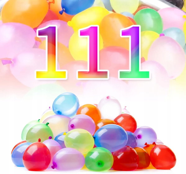 Balony na wodę bomby wodne wielokolorowe Zestaw 111szt