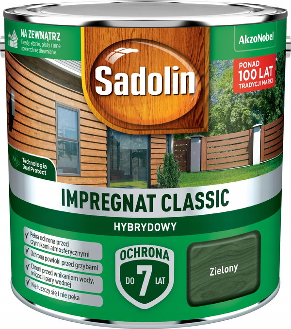 Sadolin impregnat do drewna Classic Zielony 2,5L