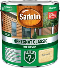 Sadolin Classic Impregnat Hybrydowy do Drewna Bezbarwny 2,5L