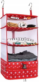 Torba Organizer do przechowywania w szafie Wisząca 29x29x50cm Czerwony