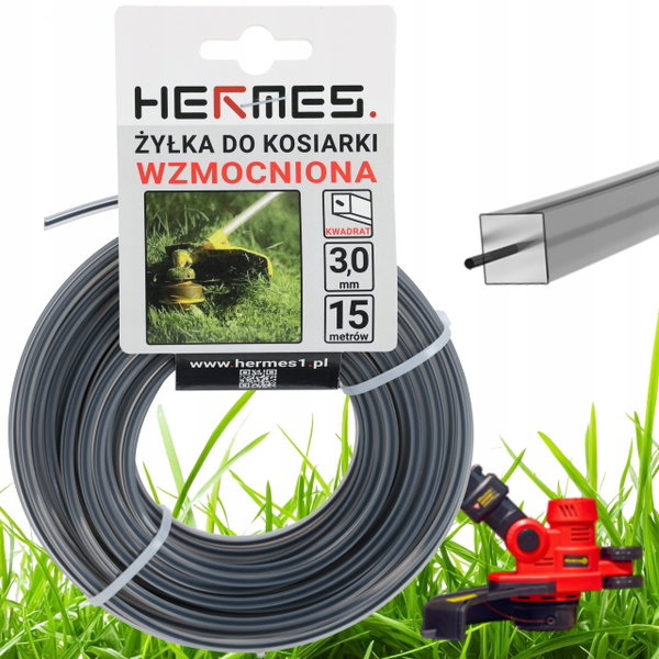 Żyłka Tnąca Do Kosy Podkaszarki Wzmocniona 3,0mm 15m Ripper Dual Kwadratowa