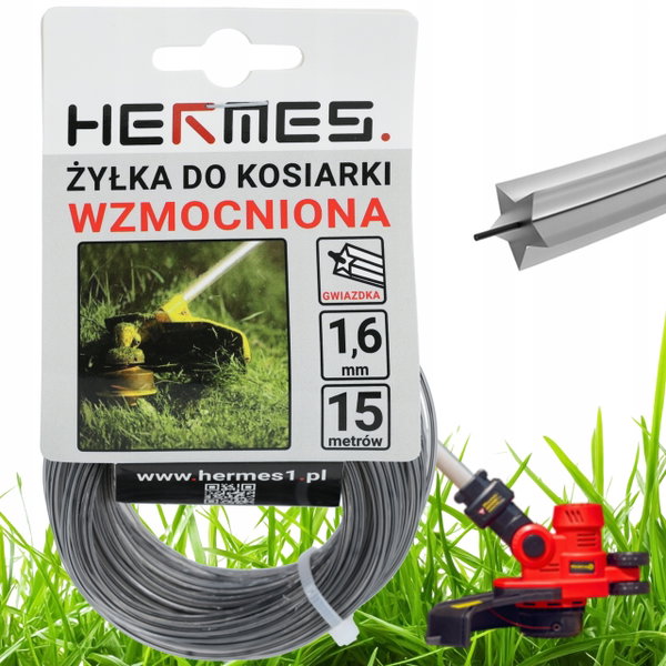 Żyłka Tnąca Do Kosy Podkaszarki Wzmocniona 1,6mm 15m Ripper Dual Gwiazdka