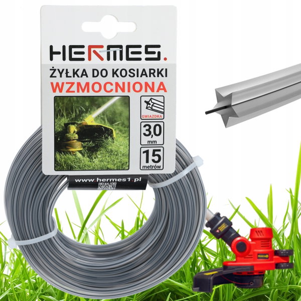 Żyłka Tnąca Do Kosy Podkaszarki Wzmocniona 3,0mm 15m Ripper Dual Gwiazdka