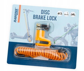 Blokada tarczy hamulca Disc Lock + linka 1,5 m 2 klucze