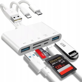 CZYTNIK KART PAMIĘCI 5 w 1 USB C USB A MICRO SD SD