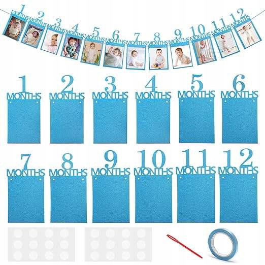 Dekoracje na przyjęcie urodzinowe dla dzieci 1-12 miesięcy Wiszące Baner