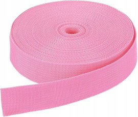 Taśma nylonowa płaska Poliester 38mm 22m Różowy