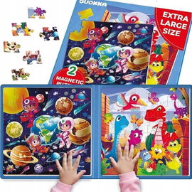 Puzzle magnetyczne dla dzieci 2x48 elementów Kosmos