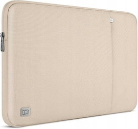 Torba na laptopa MacBook 13 cali ochronna wodoodporna 2 przegrody Beżowy