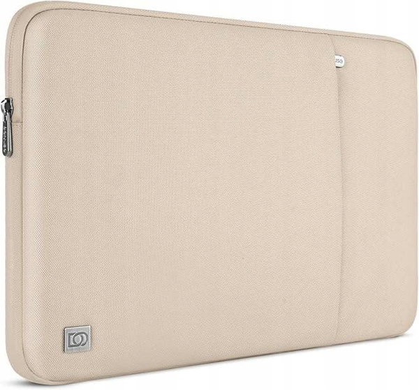 Torba na laptopa MacBook 13 cali ochronna wodoodporna 2 przegrody Beżowy