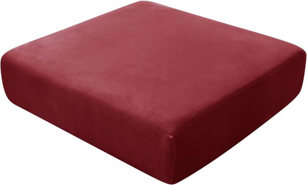 Poszewka pokrowiec na poduszkę z gumką 50x50cm dekoracyjna na sofę bordowa