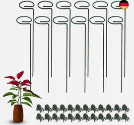 Podpora Podpórka Obręcz do roślin kwiatów Duża Metalowa 40cm 12szt