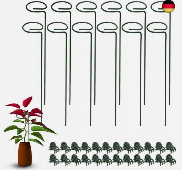 Podpora Podpórka Obręcz do roślin kwiatów Duża Metalowa 40cm 12szt