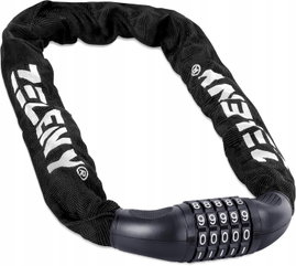 Zapięcie rowerowe motocyklowe zabezpieczenie szyfrowe 5-cyfr łańcuch 90 cm