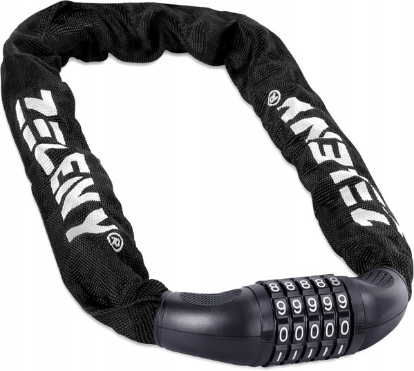 Zapięcie rowerowe motocyklowe zabezpieczenie szyfrowe 5-cyfr łańcuch 90 cm