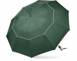 Parasol automatyczny z 10 żebrami duży klasyczny elegancki kolor zielony