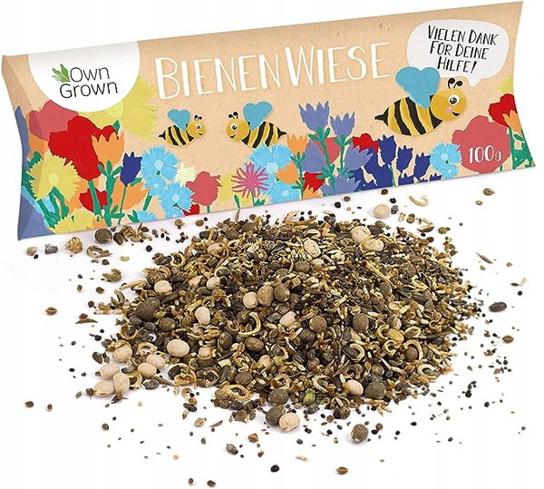 OwnGrown mieszanka nasion kwiatów, dla pszczół, trzmieli 100g