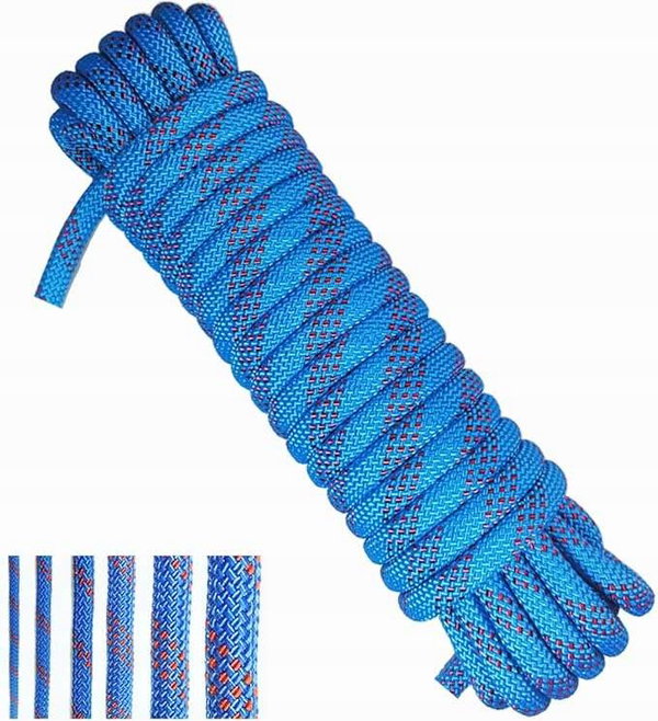 Lina turystyczna wielofunkcyjna wspinaczkowa Kolor niebieski 20 mm 20m