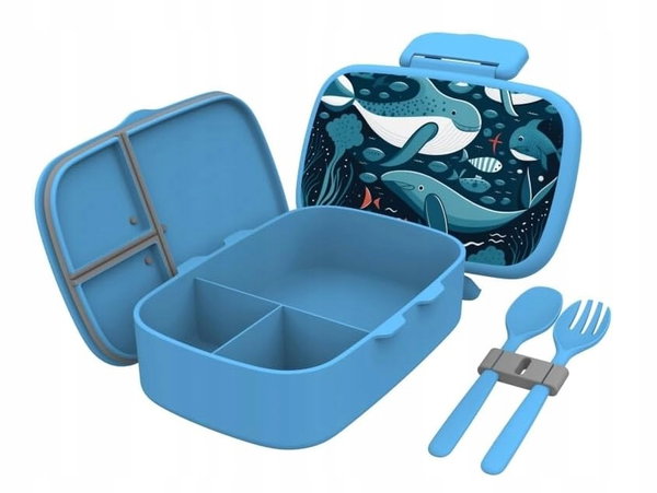 Lunchbox Dla Dzieci śniadaniówka Bento Box Wieloryb BPA Free Szczelny