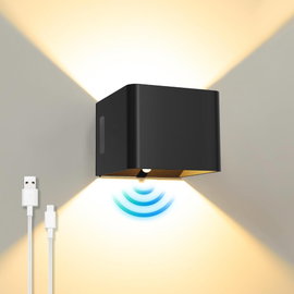 Kinkiet ścienny lampa LED RGB przenośna akumulatorowa na USB czarna 2szt