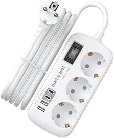 Rootoma przedłużacz 3 gniazda 250v 12w