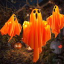 Dekoracja wisząca podświetlana LED na Halloween 50x40cm Kształt Duch 3szt