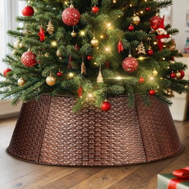 Metalowy kołnierz choinkowy 70 cm miedziany osłona stojaka dekoracja