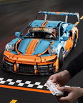 Klocki Technik zdalnie sterowane auto Porsche 911 niebieskie + pilot, 50cm
