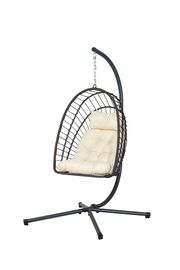 Fotel wiszący ogrodowy HUŚTAWKA kosz bujany KOKON kosz wiszący podwieszany