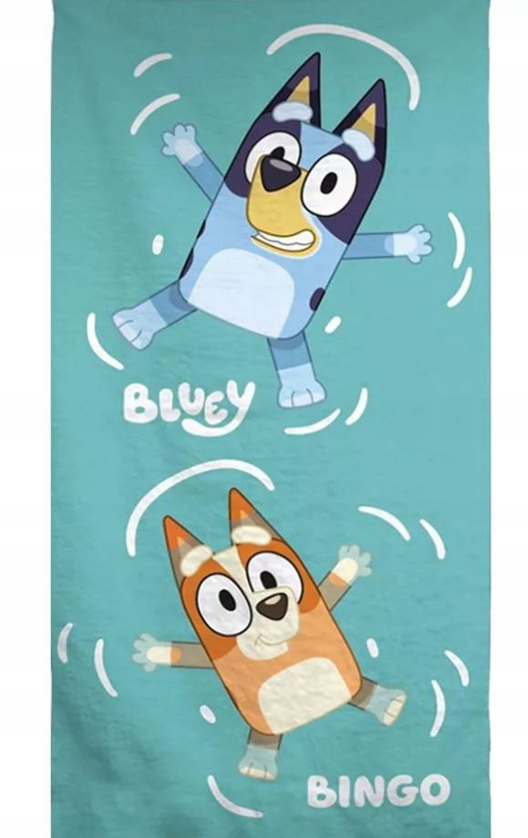 RĘCZNIK KĄPIELOWY 70X140 CM PLAŻOWY DLA DZIECI BLUEY BINGO NA BASEN