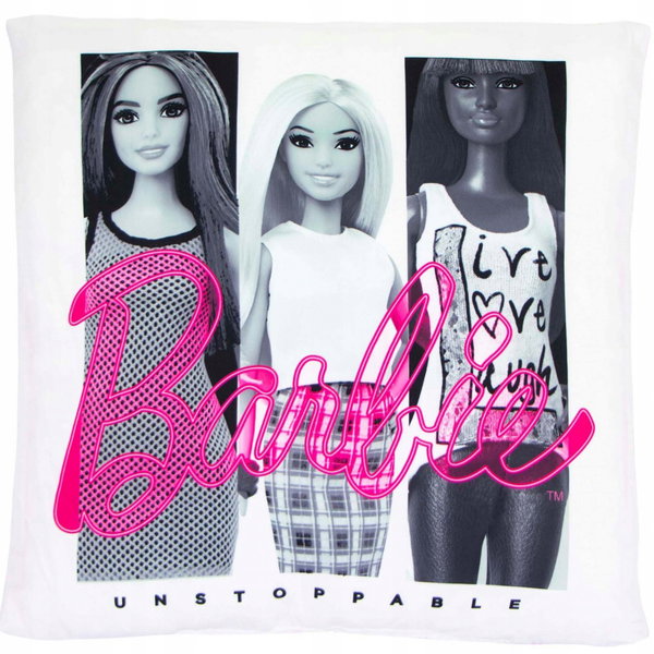 Poduszka do spania dla dziecka Barbie 40x40 jasiek różowa kieszeń