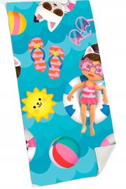 Ręcznik plażowy 140 x 70 cm kąpielowy Koci Domek Gabby szybkoschnący
