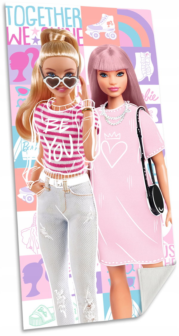 Ręcznik plażowy kąpielowy 70x140 cm dla dzieci Barbie szybkoschnący