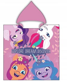 Ręcznik plażowy kąpielowy okrycie z kapturem My little Pony ponczo