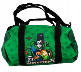 Torba Sportowa Dziecięca Minecraft Podróżna na Basen Zielona Pojemna