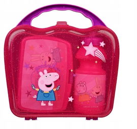 Śniadaniówka lunchbox pojemnik do szkoły bidon walizka Świnka Peppa