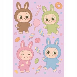 KOCYK KOC NARZUTA PLED NA ŁÓŻKO LABUBU DLA CHŁOPCA DZIEWCZYNKI 100 x 140 cm