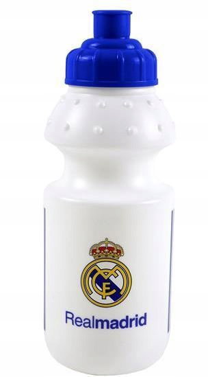 BIDON PLASTIKOWY DLA CHŁOPCA REAL MADRYT 350 ML BLUE BPA FREE BIAŁY