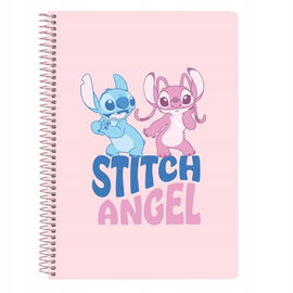 Zeszyt szkolny dla dziewczynki Stich w kratkę 80 kartek kołonotatnik notes