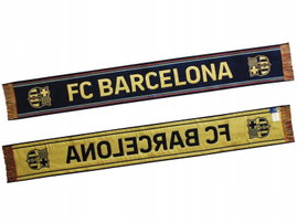 Szalik Fc Barcelona dla kibica oficjalny licencjonowany herb kolor złoty