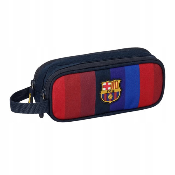 Piórnik Szkolny FC Barcelona Podwójny Saszetka 26/27 Logo Zamek