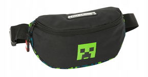 Saszetka Nerka Minecraft TNT CREEPER Czarna Regulowany Pasek Zamek Pojemna