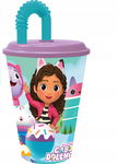 Kubek ze słomką do picia dla dzieci Gabi Koci Domek 430ml